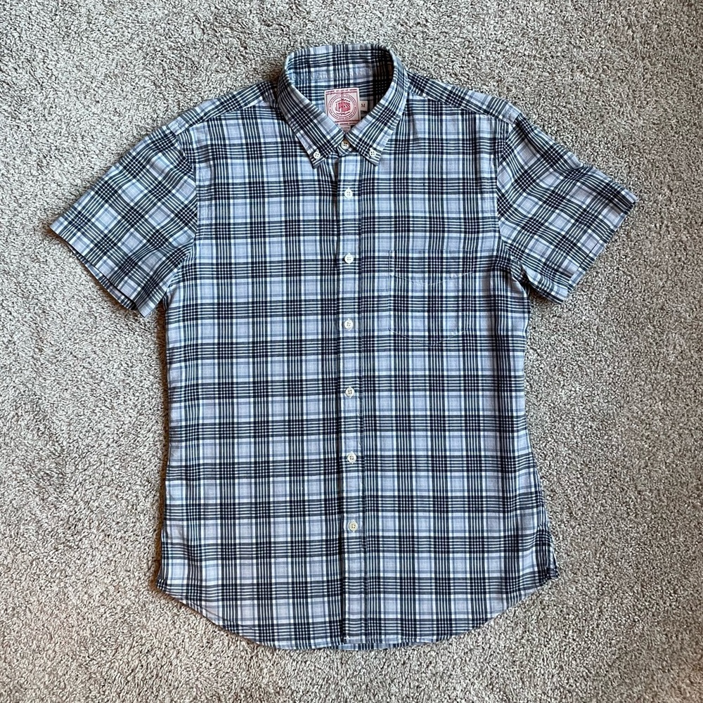 J Press - Plaid Short Sleeve Button-Down - Men's M